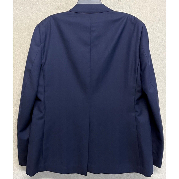 Reiss Wool Mohair Unlined 2 Button Blazer Men's Size 44 Navy Blue - Picture 4 of 14
